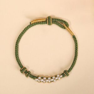 Green Lucky Clover Handwoven Bracelet