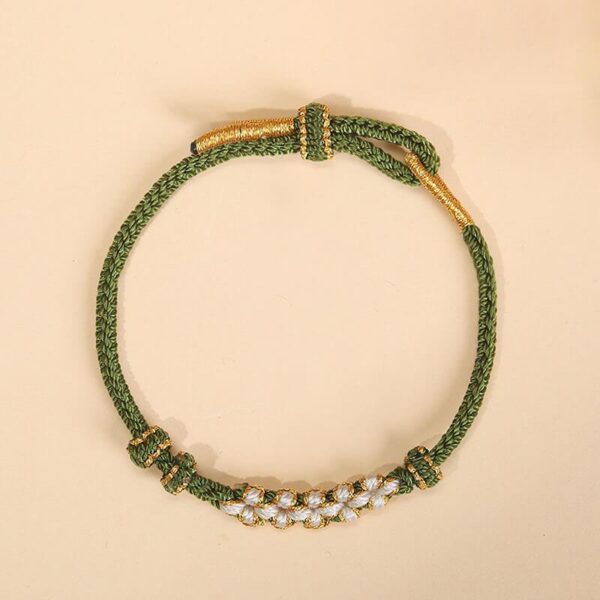 St._Patrick_s_Day_Green_Lucky_Clover_Handwoven_Bracelet_04 Green Lucky Clover Handwoven Bracelet