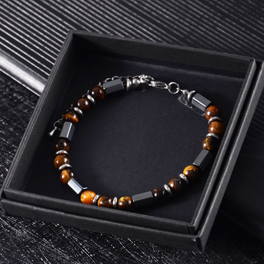 Men's Tiger Eye & Hematite Bracelet