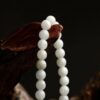 White Jade Shell Floral Beaded Bracelet