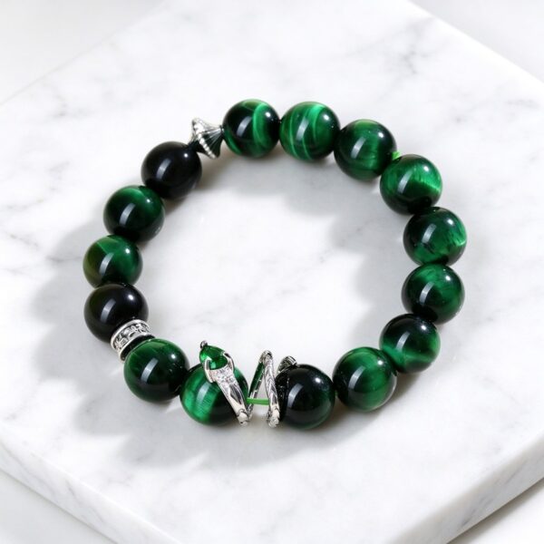 e868972e-156d-4027-8436-32b58db90f59 Mystic Serpent Green Obsidian Bracelet