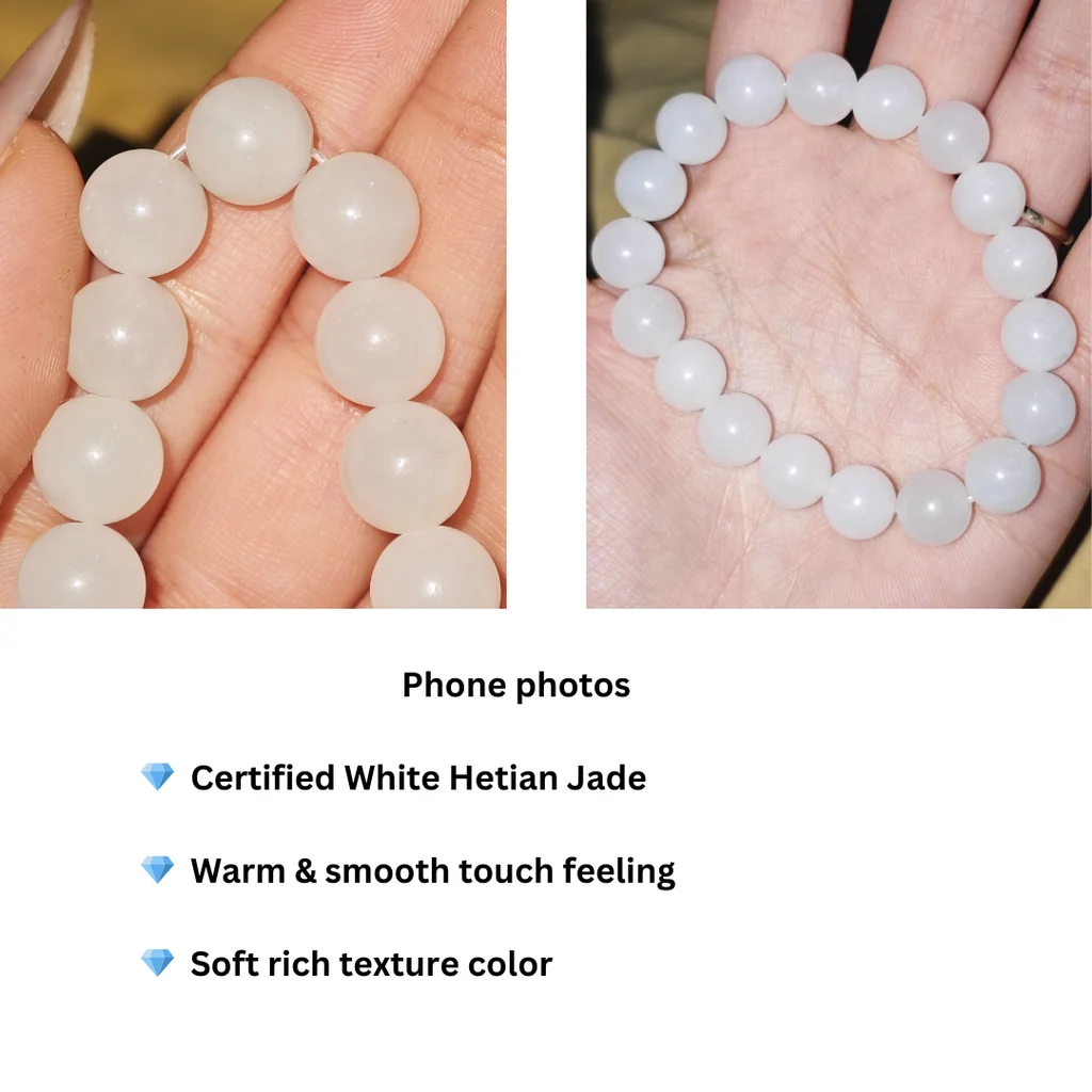 Holding natural Hetian jade during a temperature test
