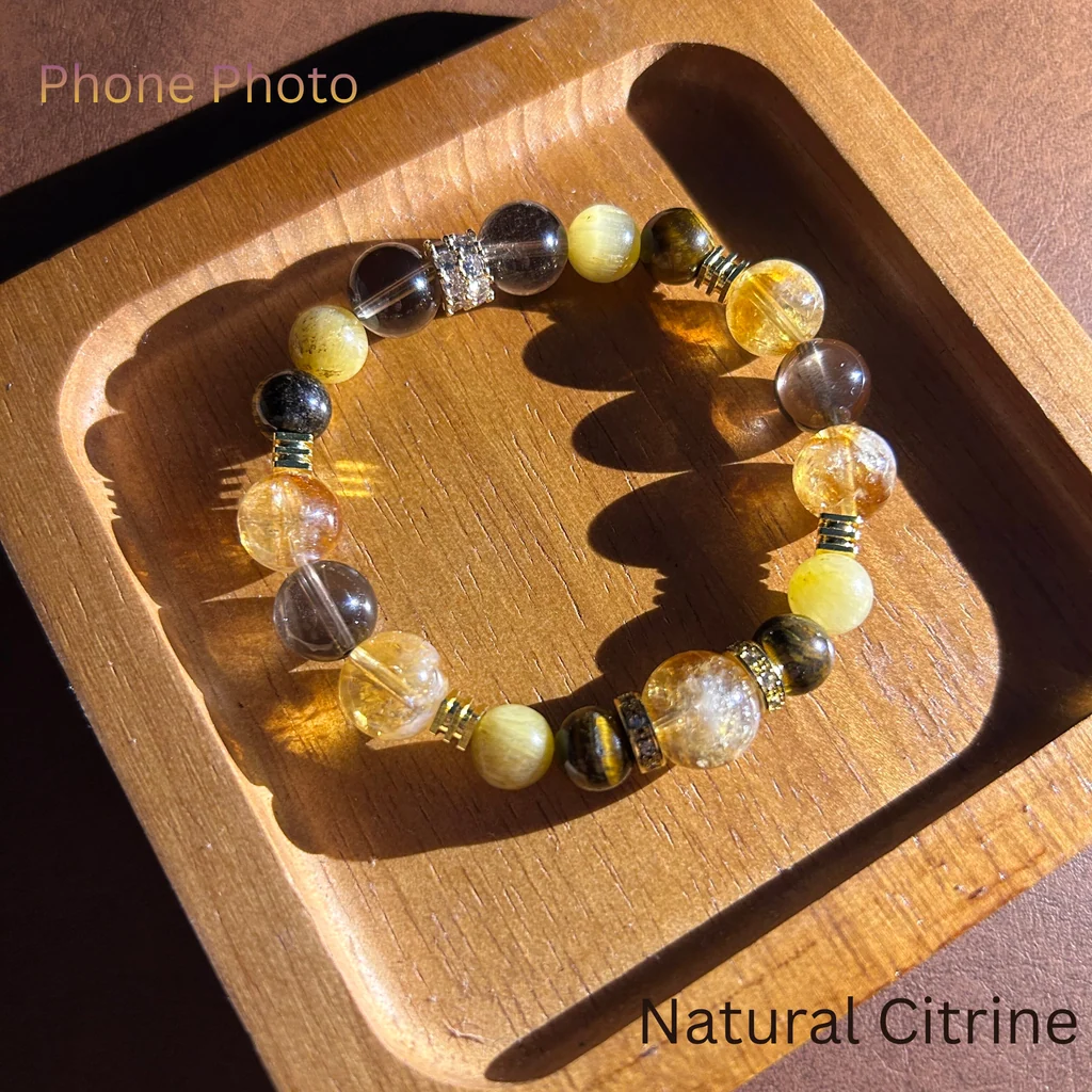 citrine and tiger eye bracelet