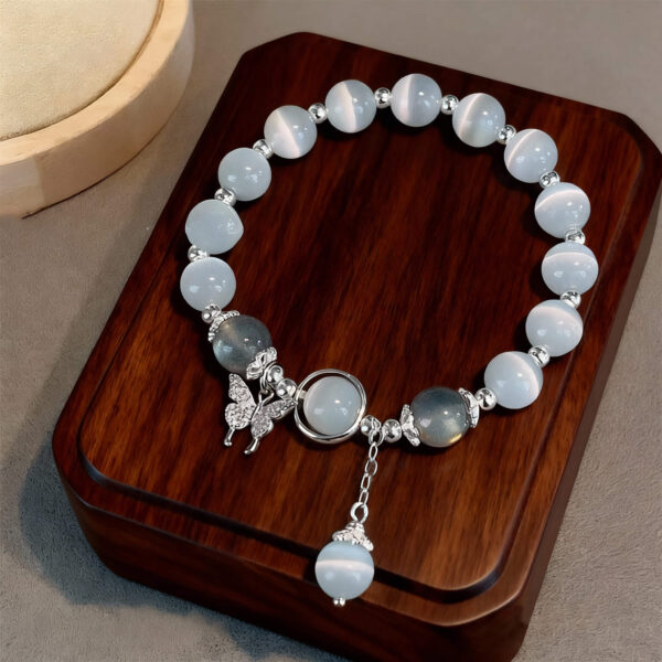 jimeng-2025-11-18-4718 Cat's Eye Butterfly Charm Bracelet