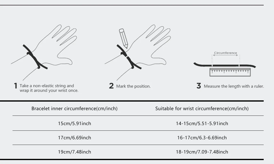 How to measure bracelet wrist size