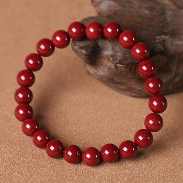 Cinnabar Wealth Bracelet for Protection & Good Luck – Red Feng Shui Prosperity Beads (Unisex)