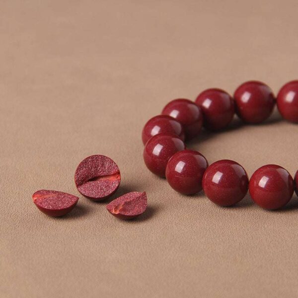 Cinnabar Wealth Bracelet for Protection & Good Luck – Red Feng Shui Prosperity Beads (Unisex)