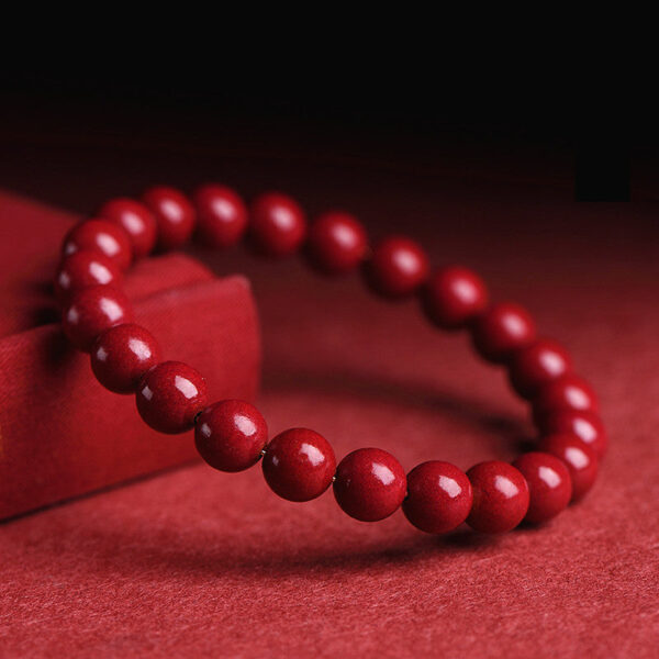 Cinnabar Wealth Bracelet for Protection & Good Luck – Red Feng Shui Prosperity Beads (Unisex)