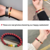 sku104_customer Natural Red Cinnabar 5 Wealth Gods Bracelet