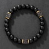 sku105_black_onyx_lava_stone_bracelet_men-2 Men's Lava Stone & Black Onyx Stretch Beaded Bracelet