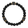 sku105_black_onyx_lava_stone_bracelet_men-3 Men's Lava Stone & Black Onyx Stretch Beaded Bracelet