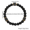 sku105_black_onyx_lava_stone_bracelet_men-4 Men's Lava Stone & Black Onyx Stretch Beaded Bracelet
