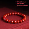 Cinnabar Wealth Bracelet for Protection & Good Luck – Red Feng Shui Prosperity Beads (Unisex)