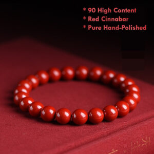 Cinnabar Wealth Bracelet for Protection & Good Luck – Red Feng Shui Prosperity Beads (Unisex)