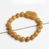 Certified Natural Golden Silk Jade Pixiu Bracelet