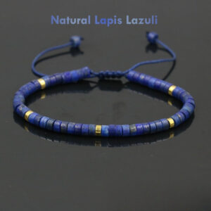 Natural Lapis Lazuli Beaded Bracelet for Men