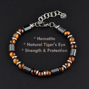 sku226_profile_1 Men's Tiger Eye & Hematite Bracelet